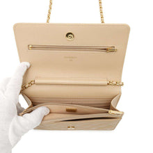 Load image into Gallery viewer, CHANEL Matelasse Chain Wallet Classic BeigeAP0250 Caviar Leather
