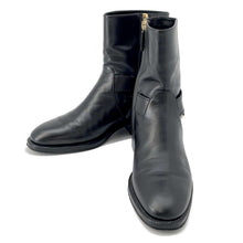 Load image into Gallery viewer, CHANEL CC Logo Chain short boots BlackG39170 Leather Size 37 1/2
