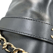Load image into Gallery viewer, CHANEL CC Logo Chain short boots BlackG39170 Leather Size 37 1/2
