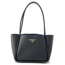 Load image into Gallery viewer, PRADA Mini Tote Bag Black1BG539 Soft Grain Leather
