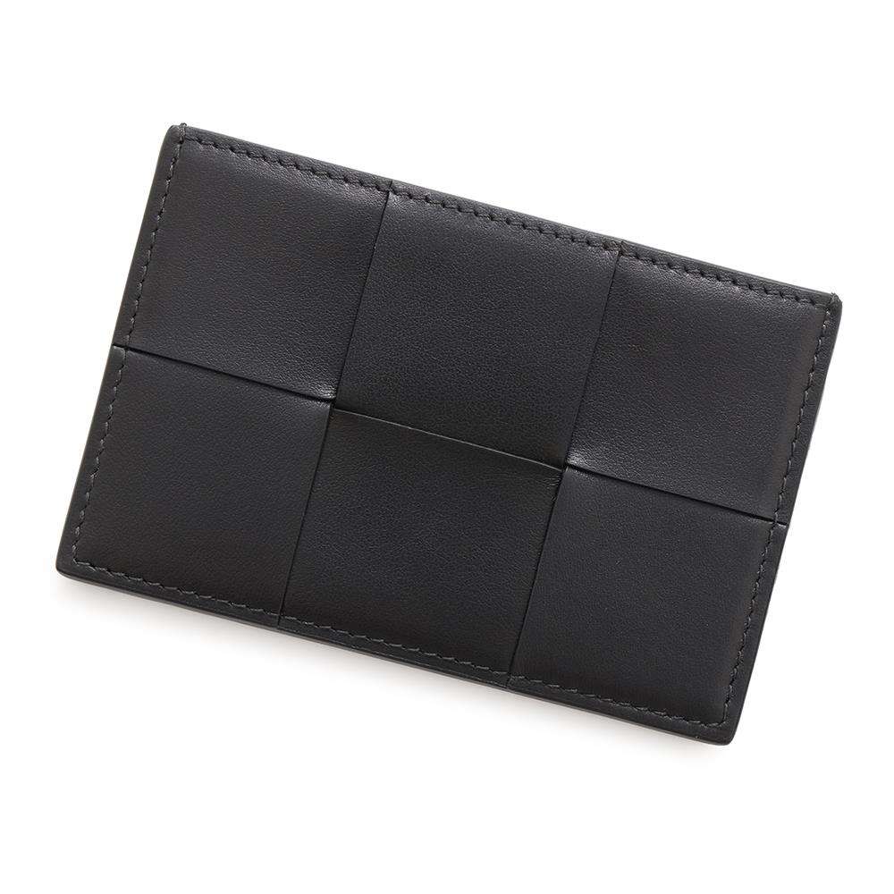Bottega Veneta Maxi INTRECCIATO Card Case Black748052 Leather