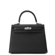Load image into Gallery viewer, HERMES Kelly Sellier Black Epsom Size 25
