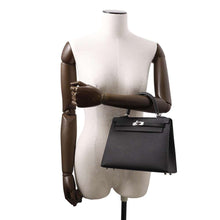 Load image into Gallery viewer, HERMES Kelly Sellier Black Epsom Size 25
