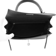 Load image into Gallery viewer, HERMES Kelly Sellier Black Epsom Size 25
