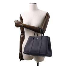 将图像加载到图库查看器中，HERMES Garden Party Blue Indigo Negonda Leather Size TPM
