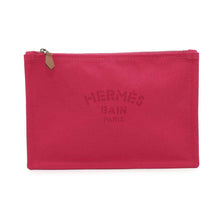 将图像加载到图库查看器中，HERMES Flat Pouch Yachting Pink Cotton100% Size PM
