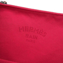 将图像加载到图库查看器中，HERMES Flat Pouch Yachting Pink Cotton100% Size PM
