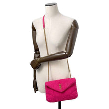 Load image into Gallery viewer, SAINT LAURENT PARIS Loulou Puffer Toy Bag Shoulder Bag Pink620333 Tweed
