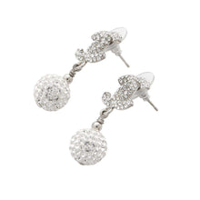 将图像加载到图库查看器中，CHANEL Earrings CC Logo Mirror Ball Metal Rhinestone
