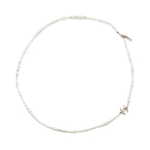 Load image into Gallery viewer, CHANEL CC Logo Pearl Long Necklace Metal Rhinestone Faux Pearl
