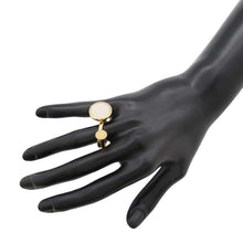 Load image into Gallery viewer, HERMES Coll Ring Size M Nata Metal Swift Leather
