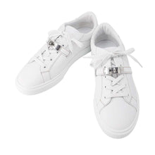Load image into Gallery viewer, HERMES Day Sneakers White Leather Size Chronomat 44
