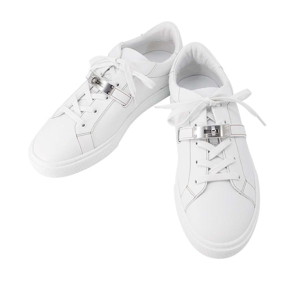HERMES Day Sneakers White Leather Size Chronomat 44