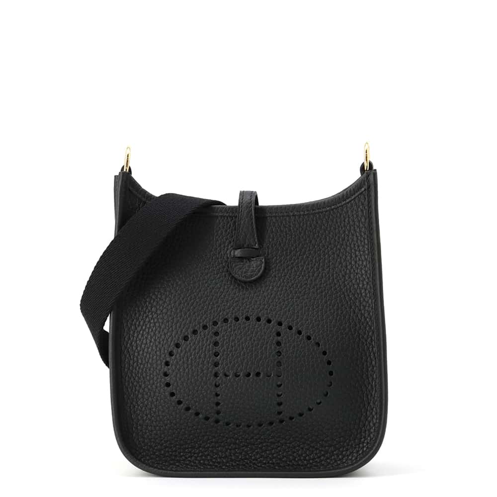 HERMES Evelyne Amazon Long Black Taurillon Clemence Size TPM