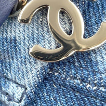 Load image into Gallery viewer, CHANEL heel loafers BlueG45142 Denim Size 36
