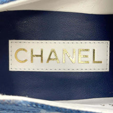 将图像加载到图库查看器中，CHANEL ★Heeled loafers BlueG45142 Denim Size 36
