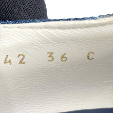 将图像加载到图库查看器中，CHANEL ★Heeled loafers BlueG45142 Denim Size 36
