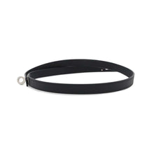 将图像加载到图库查看器中，HERMES Kelly Lariat Necklace Black Swift Leather
