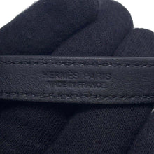 将图像加载到图库查看器中，HERMES Kelly Lariat Necklace Black Swift Leather

