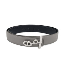 Load image into Gallery viewer, HERMES Yachting Belt 32 Size 85 Blue Marine/Gris Mouette Box Calf Leather Togo Leather
