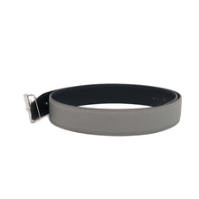 Load image into Gallery viewer, HERMES Yachting Belt 32 Size 85 Blue Marine/Gris Mouette Box Calf Leather Togo Leather
