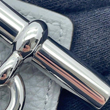 Load image into Gallery viewer, HERMES Yachting Belt 32 Size 85 Blue Marine/Gris Mouette Box Calf Leather Togo Leather
