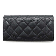 Load image into Gallery viewer, CHANEL Matelasse Classic Long Flap Wallet BlackAP0241 Caviar Leather
