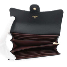 Load image into Gallery viewer, CHANEL Matelasse Classic Long Flap Wallet BlackAP0241 Caviar Leather

