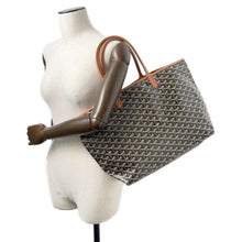 将图像加载到图库查看器中，GOYARD Saint Louis Black/NaturalSTLOUIPMLTY01CL03P PVC Size PM
