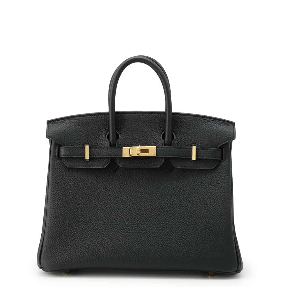 HERMES Birkin Black Togo Leather Size 25