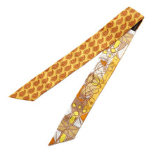 Load image into Gallery viewer, HERMES Twilly Whip Block COMP DE FOUET AU BLOC Orange/Multicolor Silk100%
