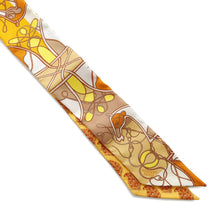Load image into Gallery viewer, HERMES Twilly Whip Block COMP DE FOUET AU BLOC Orange/Multicolor Silk100%
