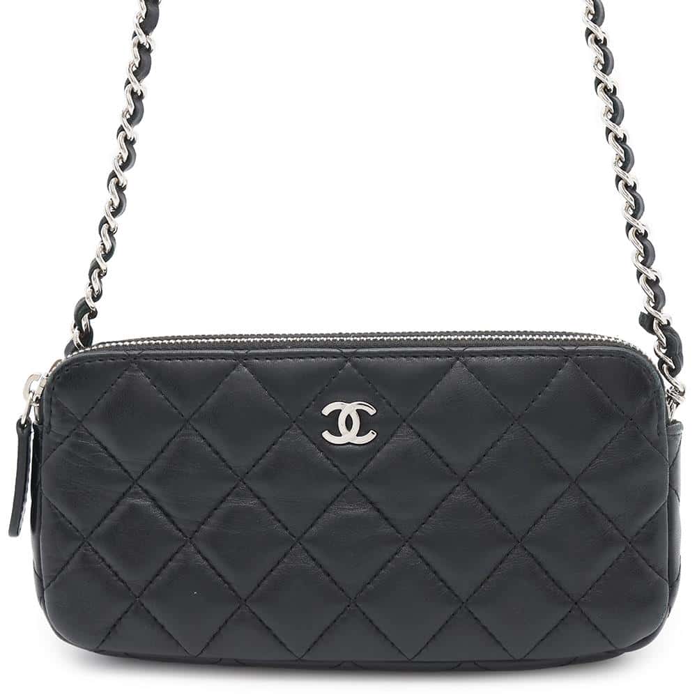 CHANEL Matelasse Chain wallet BlackA82527 Lambskin