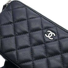 Load image into Gallery viewer, CHANEL Matelasse Chain wallet BlackA82527 Lambskin
