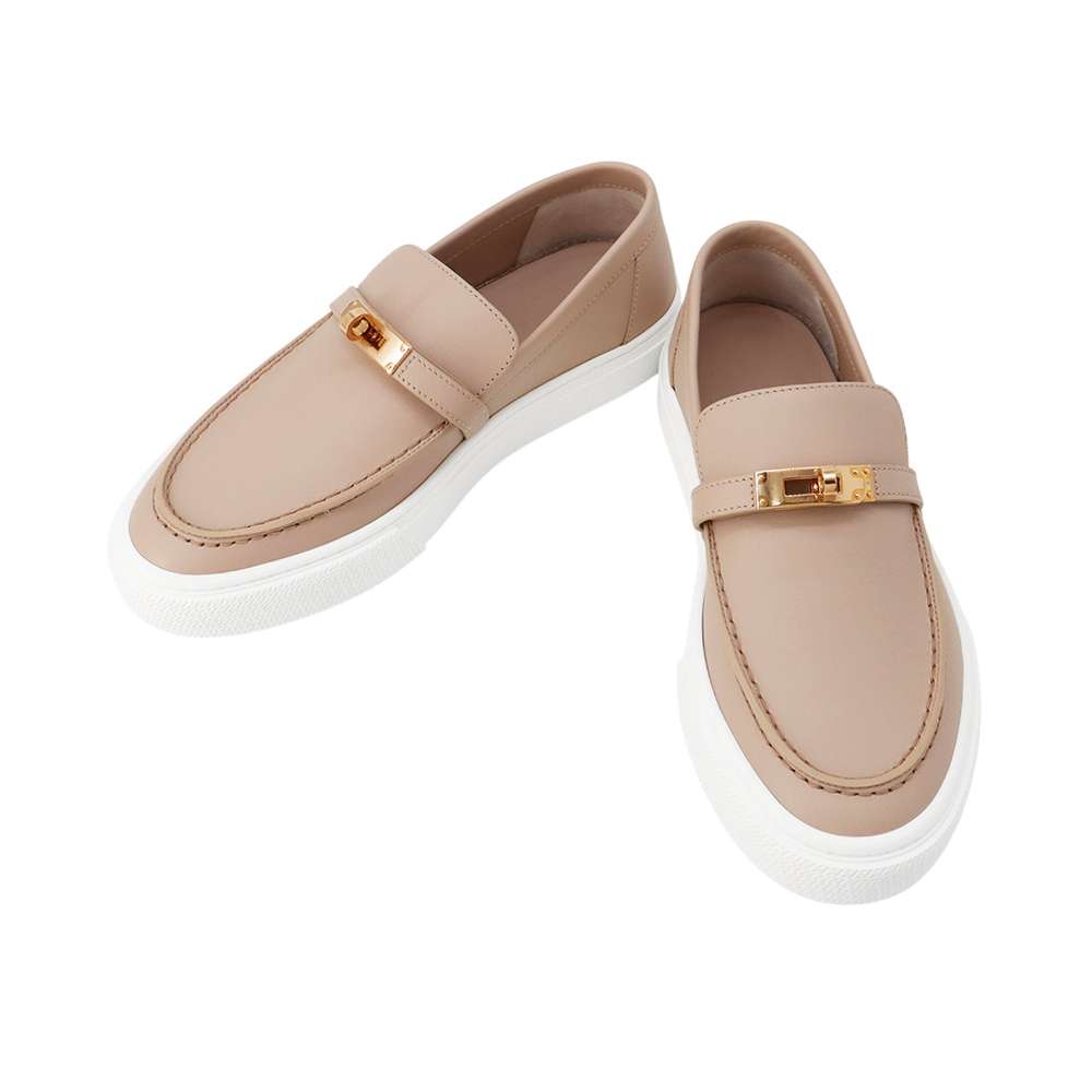 HERMES Sneakers game Jasmin Flower Leather Size 38.5