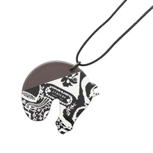 Load image into Gallery viewer, HERMES Tattersall Tattoo Necklace Size GM Forglis LacquerEnamel Swift Leather
