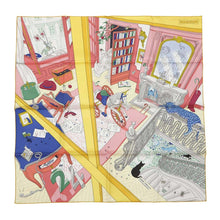 Load image into Gallery viewer, HERMES Mystery at 24 Size 90 Rose・Bonbon/Jaune/Multicolor Silk100%

