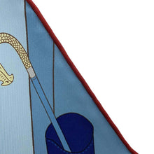 Load image into Gallery viewer, HERMES Mystery at 24 Size 90 Blue Clair/Rouge/Blanc Silk100%
