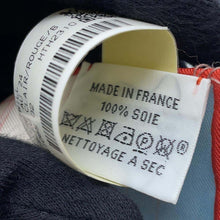 Load image into Gallery viewer, HERMES Mystery at 24 Size 90 Blue Clair/Rouge/Blanc Silk100%
