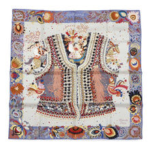 Load image into Gallery viewer, HERMES Carre Costume de Fete Size 90 Mauve/Gripel/Bois de Rose Silk100%
