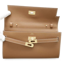 Load image into Gallery viewer, HERMES Kelly wallet long to go Gold Evercolor
