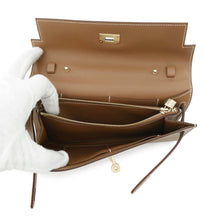 Load image into Gallery viewer, HERMES Kelly wallet long to go Gold Evercolor
