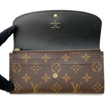 将图像加载到图库查看器中，LOUIS VUITTON Portefeuille Emilie NoirM82157 Monogram Reverse Canvas
