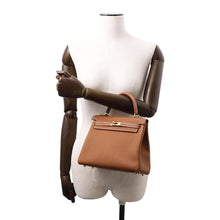 将图像加载到图库查看器中，HERMES Kelly Retourne sewing Gold Togo Leather Size 25
