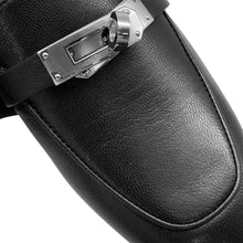 Load image into Gallery viewer, HERMES Oz Mule Black Leather Size 34H
