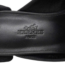 Load image into Gallery viewer, HERMES Oz Mule Black Leather Size 34H
