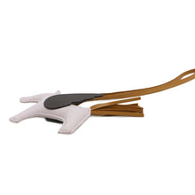 Load image into Gallery viewer, HERMES Rodeo Pegasus Bag Charm Mauve Pale/Sesame/Ebene Lambskin Size PM
