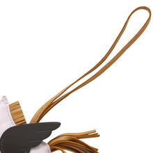 Load image into Gallery viewer, HERMES Rodeo Pegasus Bag Charm Mauve Pale/Sesame/Ebene Lambskin Size PM
