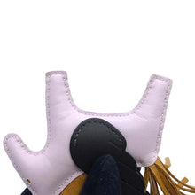 Load image into Gallery viewer, HERMES Rodeo Pegasus Bag Charm Mauve Pale/Sesame/Ebene Lambskin Size PM
