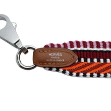 将图像加载到图库查看器中，HERMES Bandouliere Sangle Caval Orange Minium/Gold/Pink Canvas Swift Leather Size Width 1&quot; / Length 41.3&quot;
